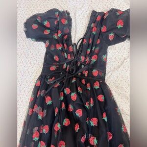 Lirika Matoshi black strawberry dress